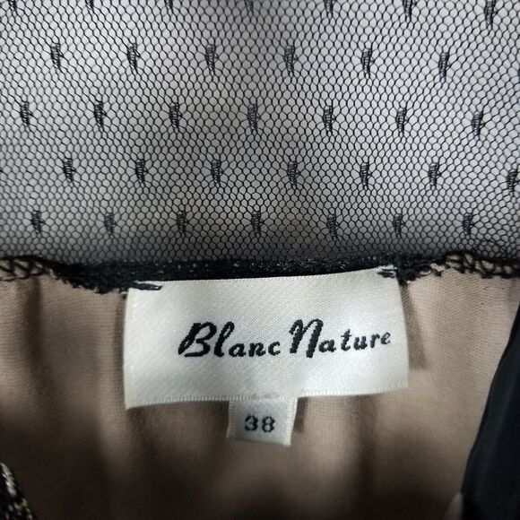 Blanc Nature Vintage Y2K Embroidered Goth Mesh Shirt Size 38 (Cigarette Odor) - Picture 13 of 14